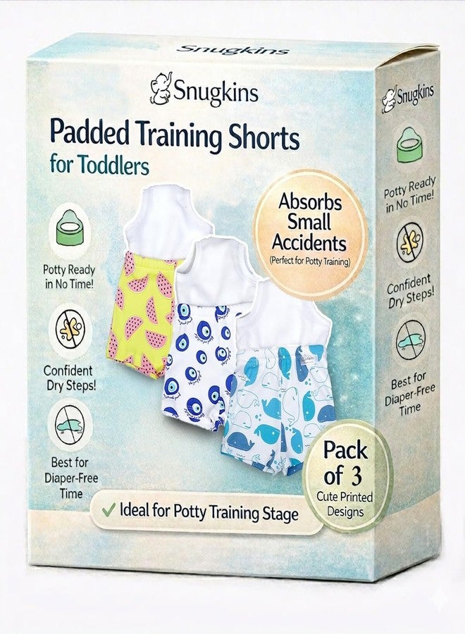 Snugkins Potty Training Shorts for Toddlers & Babies| Cotton Training Pull up Pants Reusable & Washable Diaper-Free Innerwear for Boys & Girls - Image 1