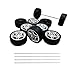 URIMPAVIDO 10PCS Toy Car Wheel 48mm Toy Car Rubber Tire Wheels with 5PCS Shaft Round Rod Axles for RC Car Truck Robot DIY Model Toy Parts - Image 2