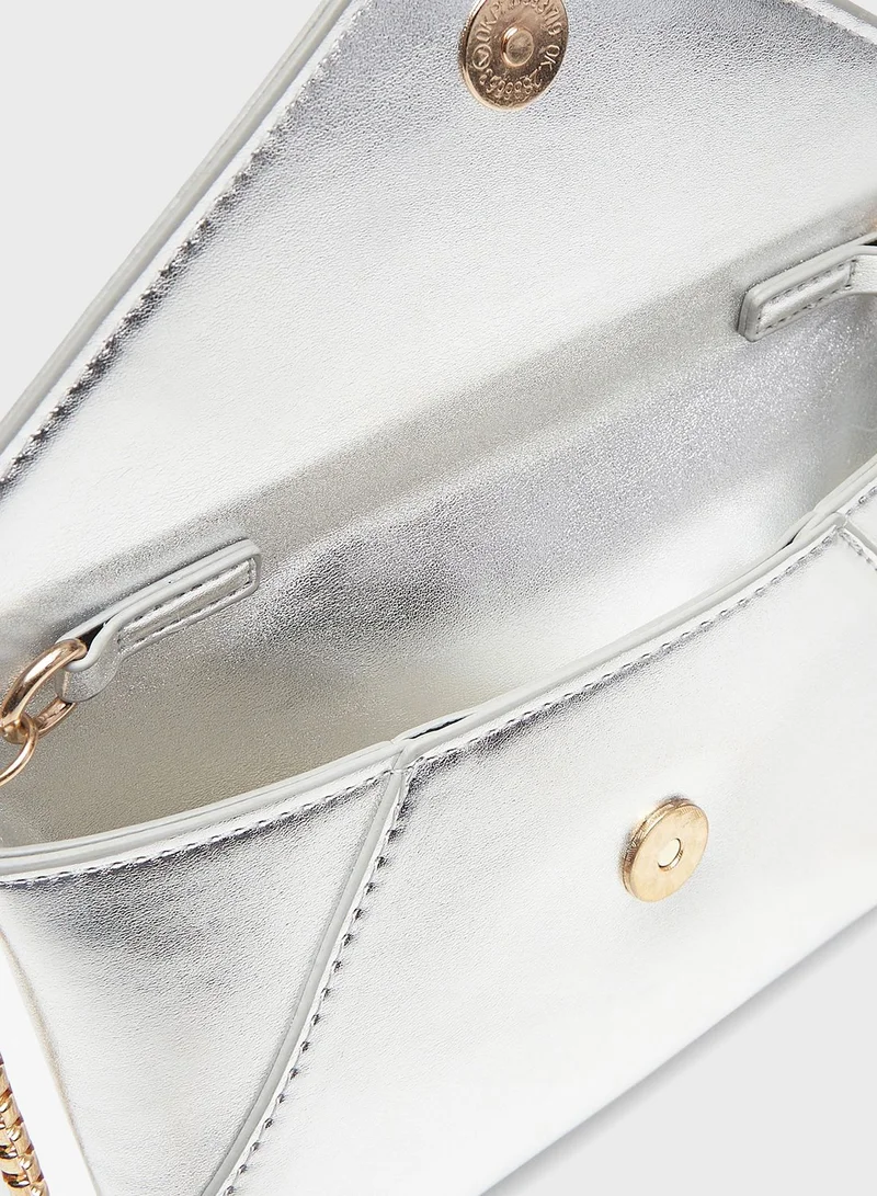 shoexpress Chain Detail Flap Over Crossbody