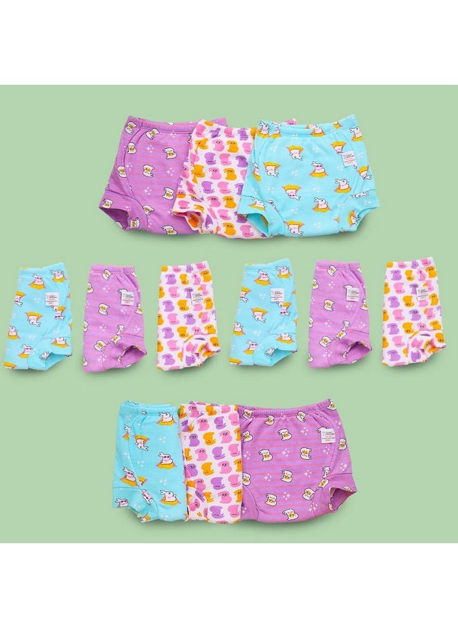 Superbottoms superbottoms Padded Underwear™ | for Potty Training & Mess-Free Diaper-Free time | Prevents Pee Puddles | 3 Layers of Premium Cotton Padding (No Sponge) | (Bummy World, Size: 2, Pack of 12)  - Image 2