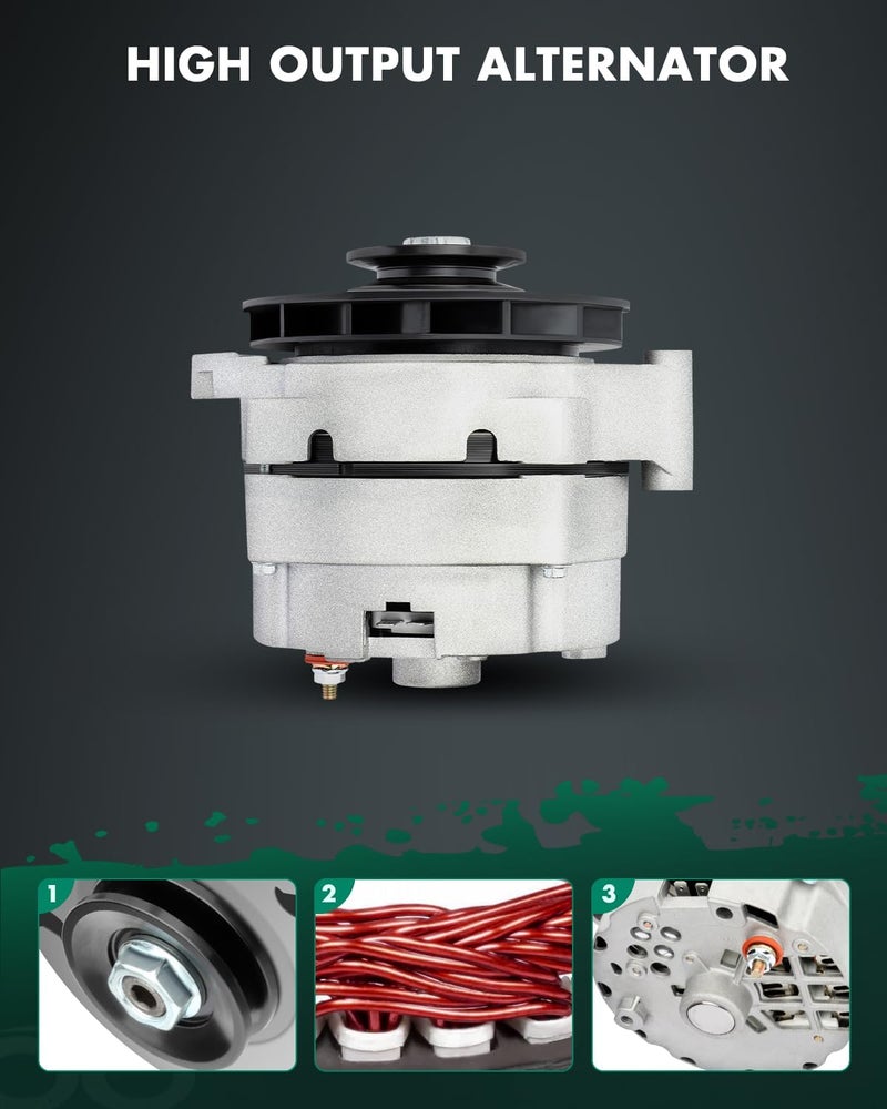Scitoo 140Amp High Output Alternator for Delco 12SI 1-Wire - Image 4