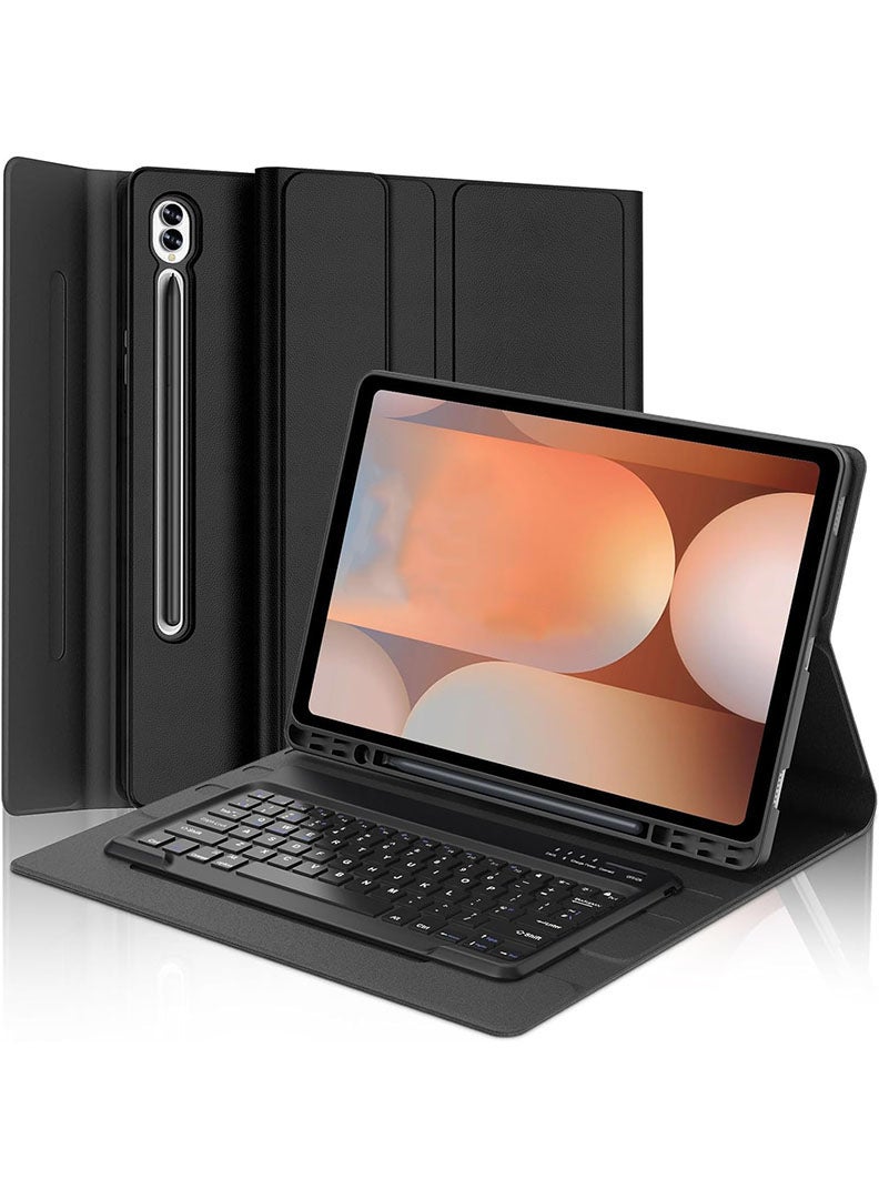 Theodor Keyboard Case for Samsung Galaxy Tab S11 Ultra 2025 14.6 Inch Slim Lightweight Stand Cover with Magnetically Detachable Wireless Bluetooth Keyboard Magnetically Detachable Case, Auto Sleep/Wake -Black - Image 1