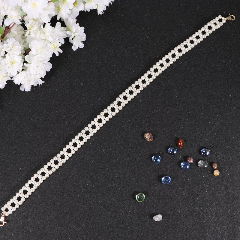 Double Row Bag Chain Delicate Handbag Chains Shoulder Bag Strap Replacement Accessories for Girls Women (Pearl, 60cm) - Image 3