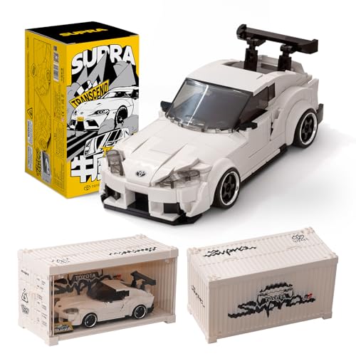 MOCBROPCS Toyota Supra Building Car with Display Container Toyota Officially Licensed Compatible with Speed Champions Sports Racing Car Building Toys for Adults and Kids Boys Aged 816 367PCS - Image 1