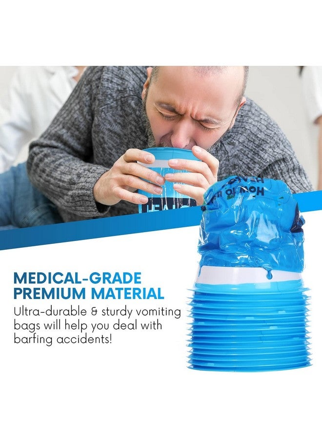 HEALQU Healqu Hospital Vomit Bags - 60 Pack 1000ml Car Throw Up Bag - for Airsick Travel & Motion Sickness - Leak Resistant Medical Grade Puke Bag - Disposable Barf Bags Throw Up, Nausea  - Image 5