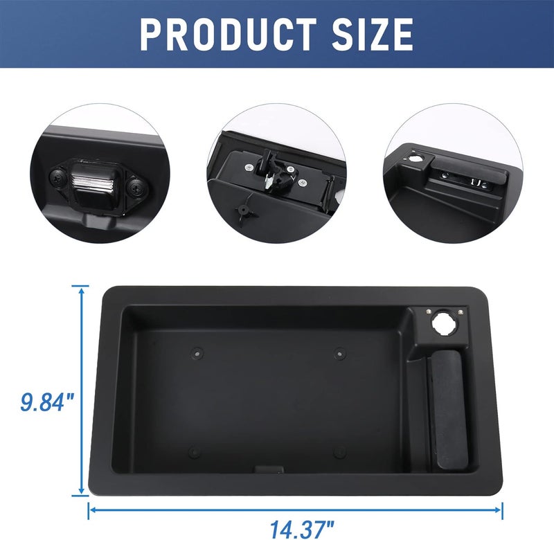 JDMSPEED Rear Cargo Door Handle & License Plate Tag Bracket for Ford Van E150 E250 E350 - Image 5