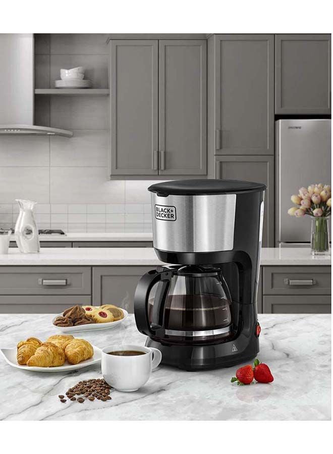 BLACK+DECKER Coffee Maker, 10-Cup Drip Coffee Machine with 1.25L Glass Carafe, Easy-Grip Handle, Drip Stop, Non-Stick Warming Plate, Auto-Shutoff, Boil Dry Protection, 1.25 L 750 W DCM750S-B5 Black/Silver - Image 4