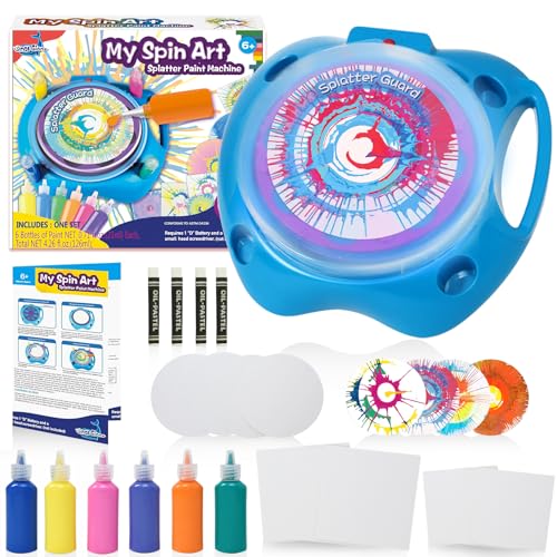Wings Giant Spin Art Machine Variable Speed Battery Operated Spinner Paint Spinner with Splatter Guard Washable Paint Spin Art Kit Stem Toys Arts and Crafts - Image 1