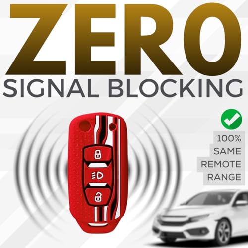 KEYCEPT Tristar Key Cover for Tata Tiago | Nexon | Altroz | Punch | Tigor | Zest | Curvv | Hexa | EV and Facelift for 3 Button flip Key (Red) - Image 3