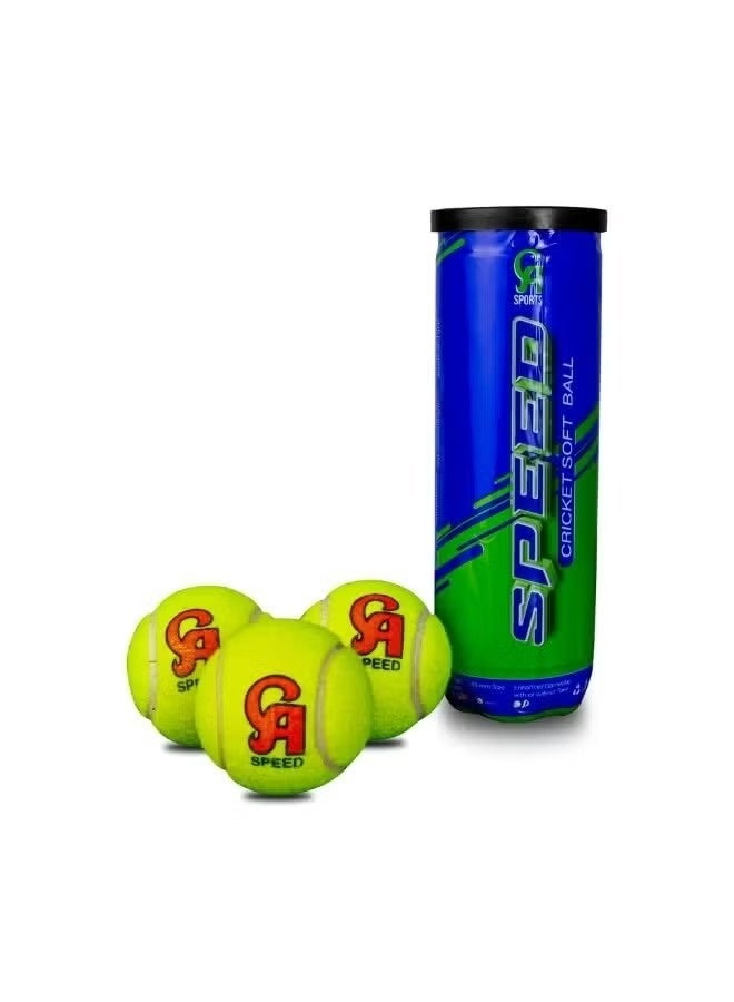CA Speed Balls Tennis Cricket Ball - Pack of 3 - Image 1