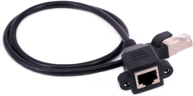 WiredCom® Ethernet Extension Cable, [0.5 Meter] 0.6m RJ45 Male to Female LAN Ethernet Network Cat6 Cat5e Cat5 Panel Mount Cable RJ45 Extension Extender Cord (Pack of 4) - Image 5