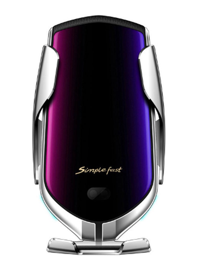 نيبمينينت شاحن لاسلكي R2 للسيارة بمستشعر بالأشعة تحت الحمراء مع كابل وحامل. فضي/ أسود/ أرجواني - Image 2