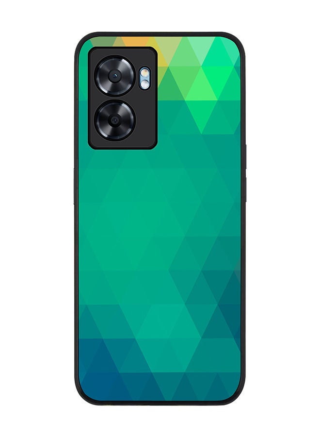 Stylizedd Rugged Black edge case for Oppo A57 Slim fit Soft Case Flexible Rubber Edges Anti Drop TPU Gel Thin Cover - Emerald Prism - Image 1