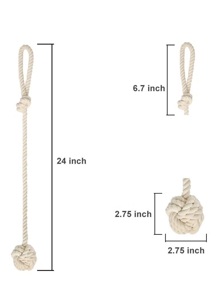 YUFAN Curtain Tiebacks 2 Pack, Curtain Ties, Curtain Holders for Wall Drapes, Curtain Holdbacks, Handwoven Cotton String Tie Ball for Curtains Pull Backs - Image 4