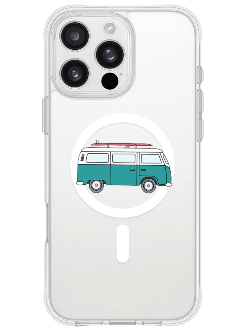 Theodor iPhone 16 Pro Max Magsafe Magnetic Case for iPhone Compatible with Wireless Charging, Shockproof Phone Bumper Cover - VAn - Image 1