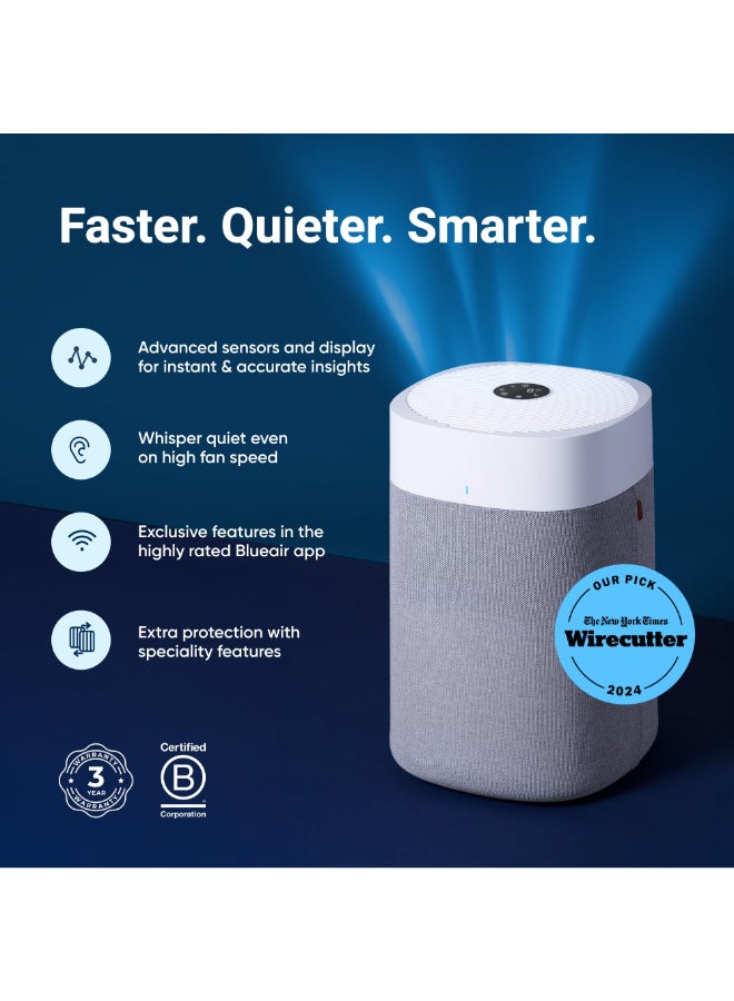 Blueair Blue Pure 211i Max Air Purifier for Extra Large Rooms, Cleans 3,235 sqft in 1 Hour, 5-Stage Filtration, Odor Removal, HEPASilent for Virus, Bacteria, Pets, Dust, Smoke, Smart Wifi - White Grey - Image 2