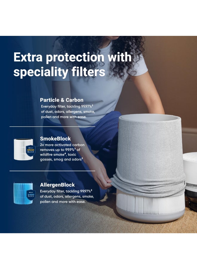 Blueair Blue Pure 211i Max Air Purifier for Extra Large Rooms, Cleans 3,235 sqft in 1 Hour, 5-Stage Filtration, Odor Removal, HEPASilent for Virus, Bacteria, Pets, Dust, Smoke, Smart Wifi - White Grey - Image 4