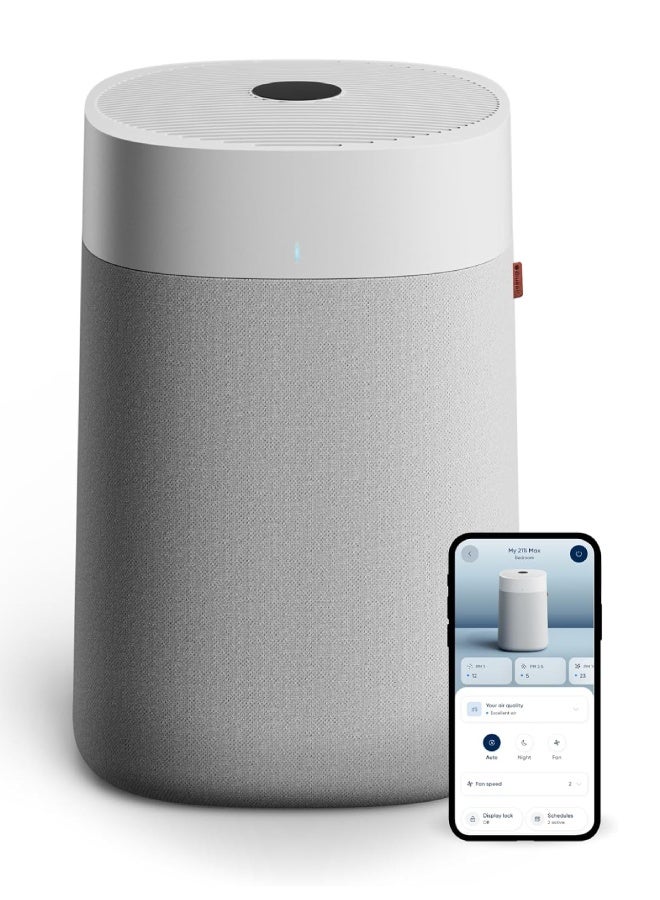 Blueair Blue Pure 211i Max Air Purifier for Extra Large Rooms, Cleans 3,235 sqft in 1 Hour, 5-Stage Filtration, Odor Removal, HEPASilent for Virus, Bacteria, Pets, Dust, Smoke, Smart Wifi - White Grey - Image 1