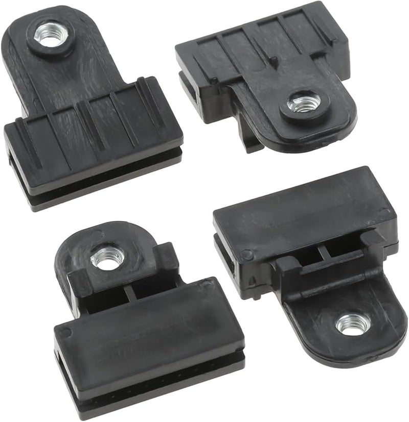 4Pcs Black Car Window Glass Holder Base Bracket 40mm 48.5mm Automotive Accessories - Image 1