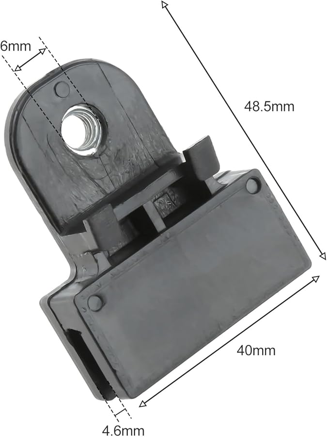4Pcs Black Car Window Glass Holder Base Bracket 40mm 48.5mm Automotive Accessories - Image 3