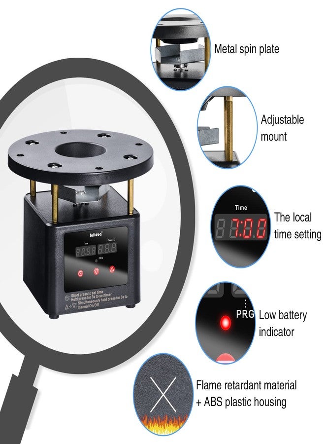 briidea Automatic Chicken Feeder Timer, Poultry Feeder Motor and Timer Kit, Metal Spin Plate, Adjustable Mount, Ideal for Chickens, Ducks, Geese - Image 3