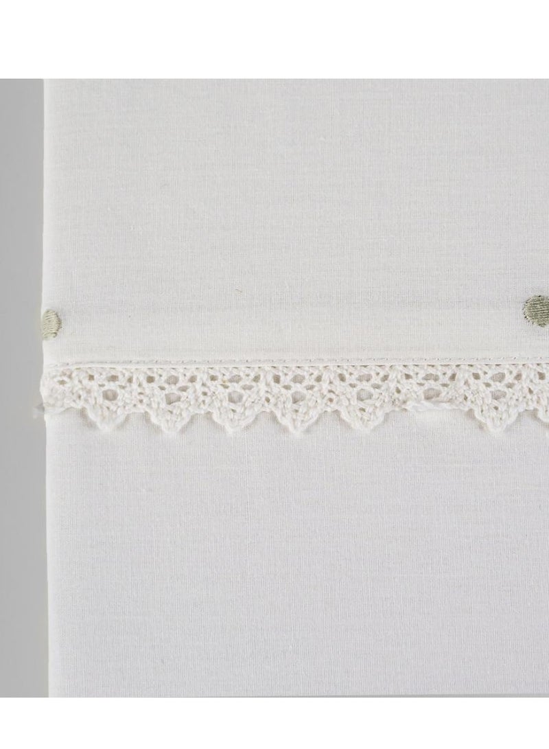 Bumble & Bird Bumble & Bird - Embroidered Duvet Cover & Pillowcase For Cot - Grey - Image 2