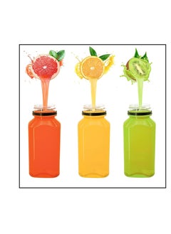 Lavish 200 ml Empty Containers Transparent Plastic, 24 Pcs Square Bottles with Secure Black Lids  - Image 3