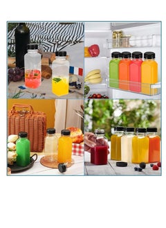 Lavish 200 ml Empty Containers Transparent Plastic, 24 Pcs Square Bottles with Secure Black Lids  - Image 4