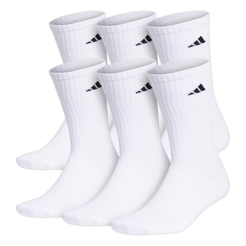 adidas Men's Athletic Cushioned 6-Pack Crew, Cushioned Crew Socks with Arch Compression for a Secure Fit - Image 1