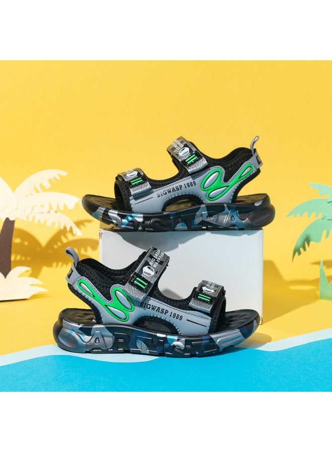 Bumblebee Boys' Sandals Kids Open-toe Beach Shoes Sports Summer Trend Soft Sole Big Boys' Shoes Breathable Comfortable - Image 2