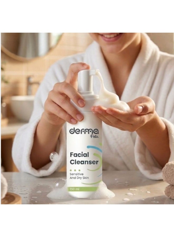 Derma Pella Facial Cleanser Sensitive And Dry Skin (150ml) - Image 2