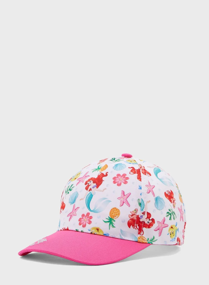 Disney Kids Little Mermaid Print Cap