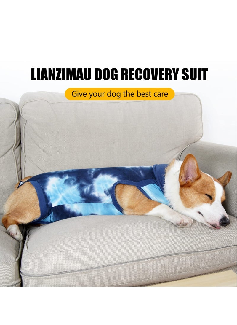 Excefore - Dog Recovery Suit Soft and Breathable Onesie with Tie Dye Design ECollar Alternative for Abdominal Wounds and Anti-Licking M - Image 1