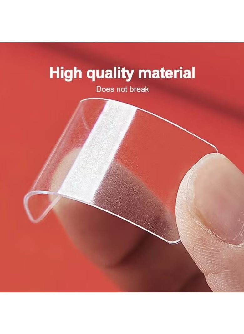 ATRJSZ 180 PCS Reusable Double Sided Tape Transparent Nano Glue Seamless Self Adhesive Waterproof Seamless Wall Stickers Washable Tape  - Image 4