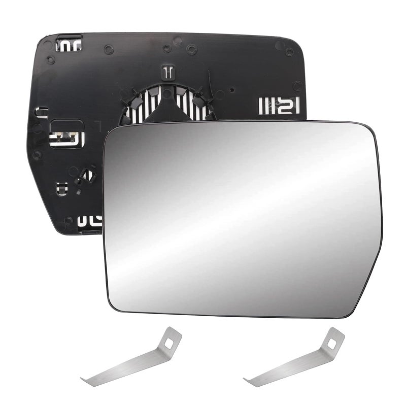 Driver Left Side Heated Mirror Glass Compatible with 20042014 Ford F150 Exterior Side Rearview Convex Mirror wbacking Holder Replace 4L3Z17K707DB