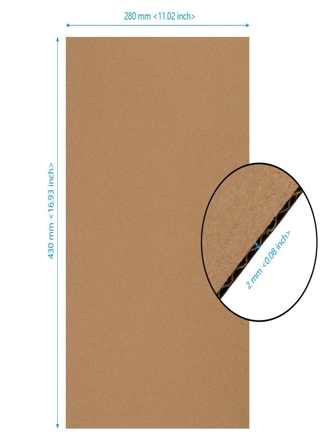 SEHOI 50 PCS 11 x 17 Inch Corrugated Cardboard Sheets,Flat Packaging Inserts Pads, Corrugated Cardboard Filler Inserts Sheets, Shipping Cardboard Sheets for Mailing, Shipping, Craft, 2mm Thick - Image 2
