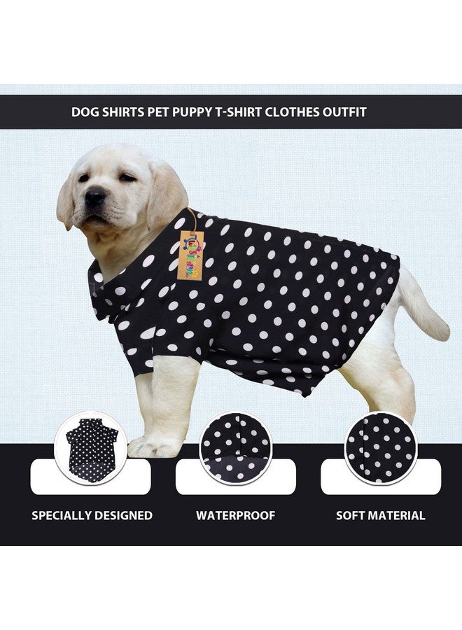Western Era Super Soft Trendy Printed Shirt, Ultra Comfort Dog Apparel, Cotton Printed Breathable Basic Vest Dog Shirt, Cute Lightweight Thin Shirt For Your Furries (Xsmall - 12 Inch) (Polka Black) - Image 3