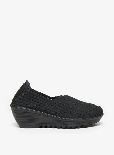 Celeste Women's Textured Slip-On Shoes with Wedge Heel