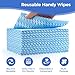 Peachicha Reusable Cleaning Cloths Handi Wipes Reusable Cloths Disposabel Dish Towels Dry Handy Wipes Big Durable Absoebent and Dry Quickly 100 Count Blue - Image 4