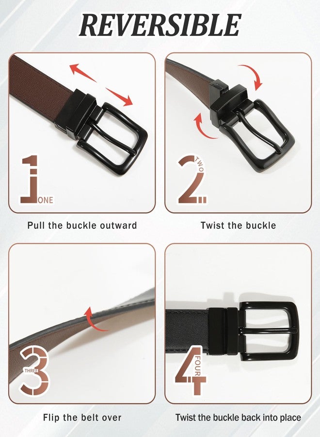 Kajeer Boy Belts for Kids Reversible Youth Toddler Adjustable Easy to Use PU Leather Belt for School Uniform Casual - Image 2