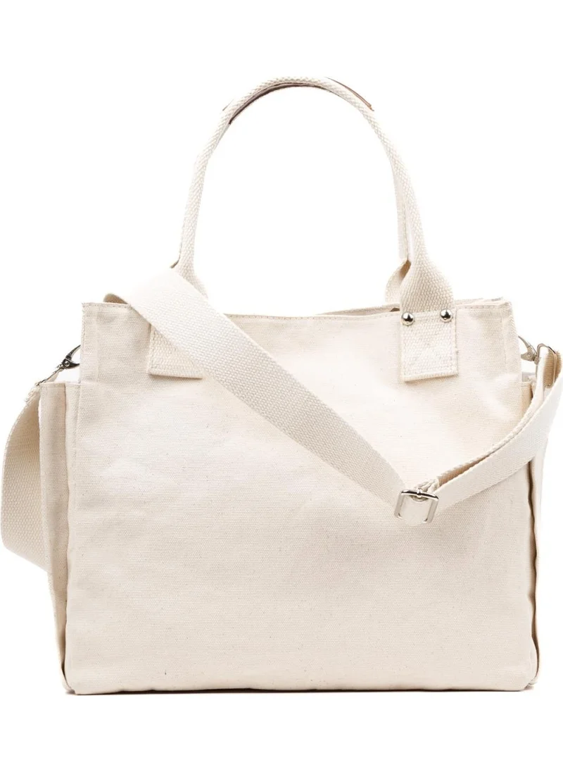 باهلس Women's Multi-Pocket Strap Canvas Tote Bag