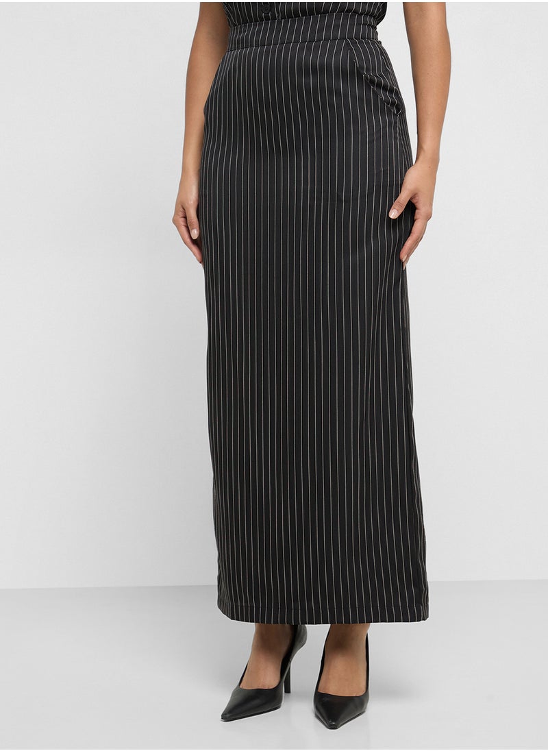 ELLA Pinstriped Vest & Skirt Set  - Image 4