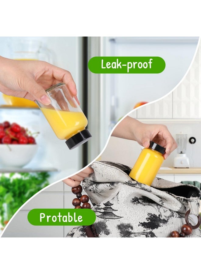 STARSIDE 4 oz Glass Ginger Shots Bottles with Caps,16 pack 120 ml Juice Shot Bottles,Leakproof Small Glass Bottles with Lids for Ginger,Beverages - Image 5