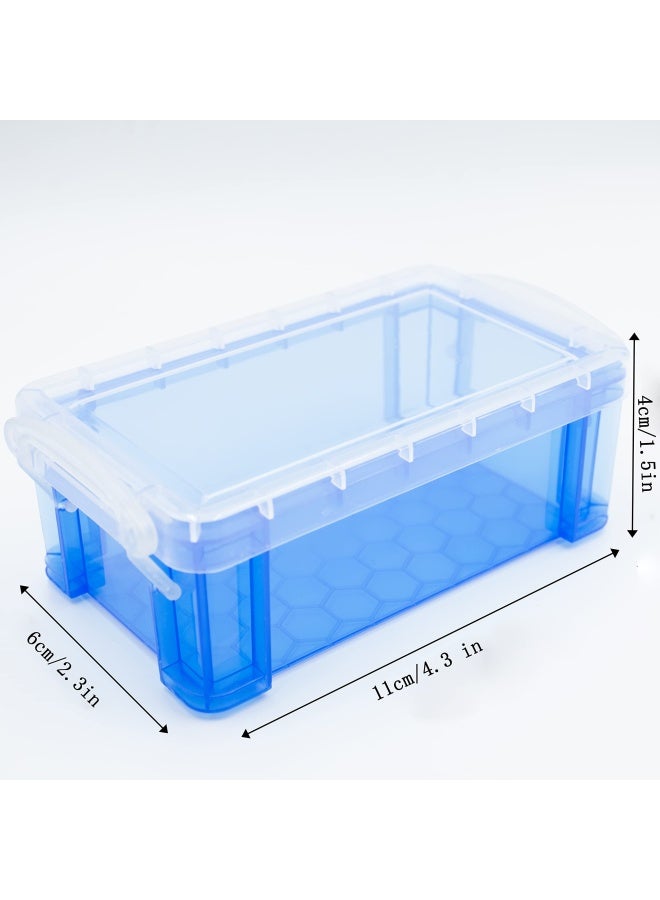 Testyu Small Plastic Box 4.3 Inch X 2.3 Inch X 1.5 Inch Stackable Mini Storage Box With Lid Clear Organizer Container For Jewelry Beads Small Crafts Items Accessories 6 Pack - Image 2