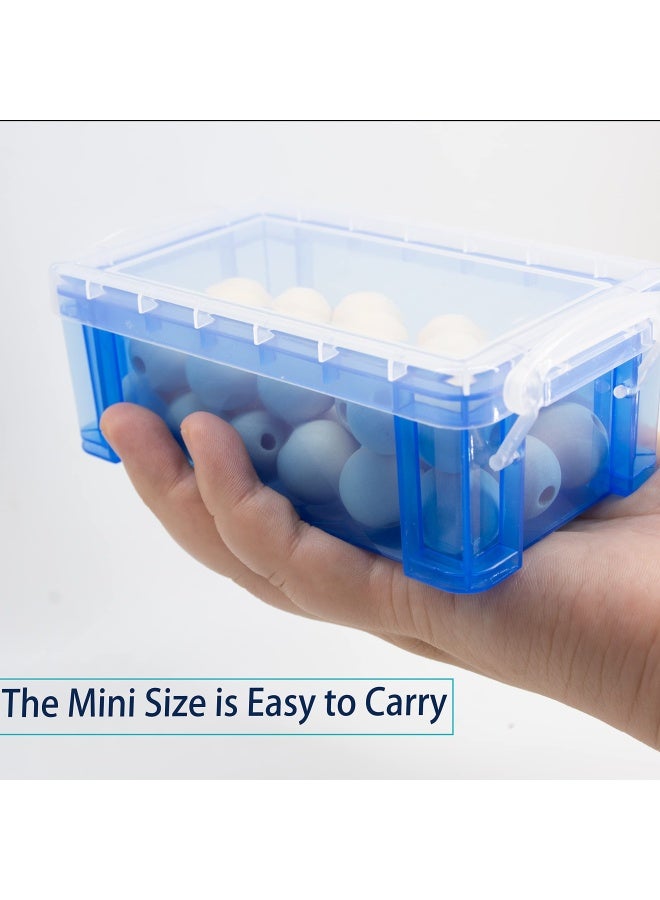 Testyu Small Plastic Box 4.3 Inch X 2.3 Inch X 1.5 Inch Stackable Mini Storage Box With Lid Clear Organizer Container For Jewelry Beads Small Crafts Items Accessories 6 Pack - Image 3