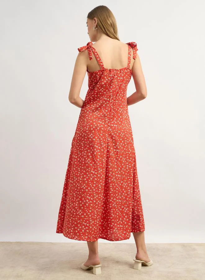 Styli Floral Print Dress