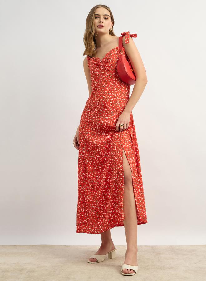 ستايلي فستان بطبعة زهور - Image 1