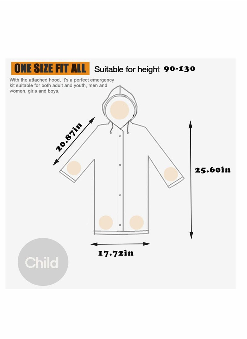 SYOSI Children's raincoats, Cartoon Kids Rain Jacket, Boys Girls Hooded Rain Poncho Outdoors Kids Transparent Raincoat Student Rain Suit Waterproof Durable Windbreaker  - Image 4