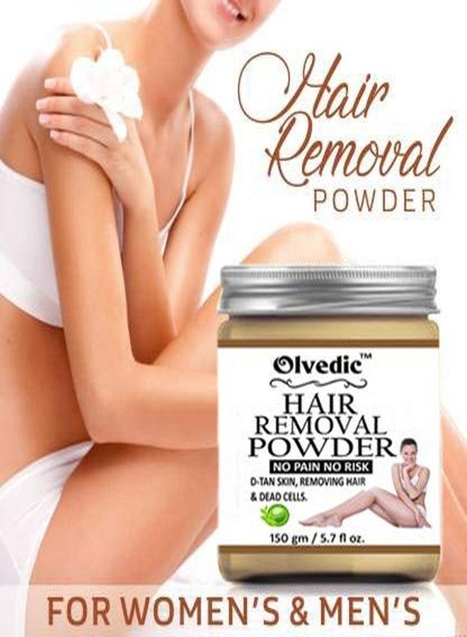 Olvedic Natural & Organic Hair Removal Powder, All Hair & Skin Types- Pack of 2 (150gm Each) - Image 3