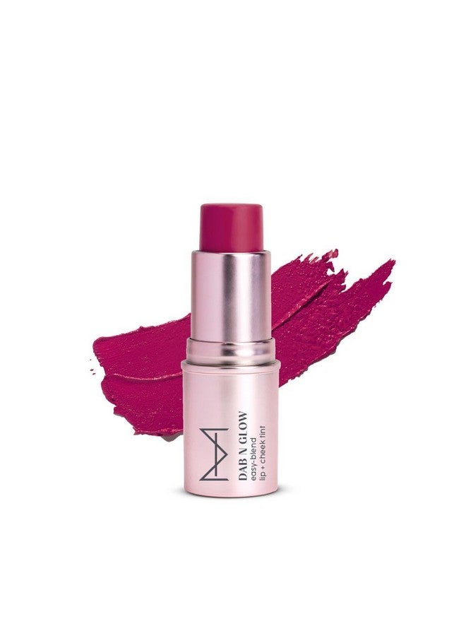 HOUSE OF MAKEUP Dab N Glow Lip Tint Pigmented Blusher For Face Makeup Creamy Easyblend Lip And Cheek Tint Lip Tint For Women & All Multiuse Tint For Cheeks And Lips 8 Gms Beet - Image 1